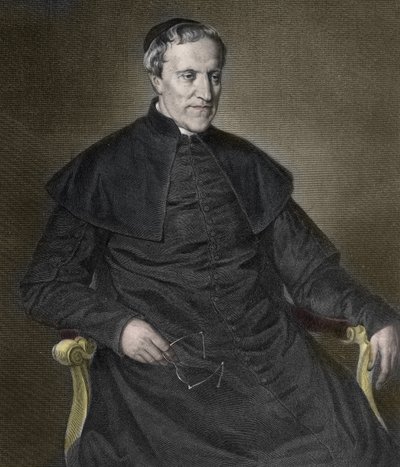 Antonio Rosmini (1797-1855), italiensk filosof og præst - Portræt af den italienske præst og filosof Antonio Rosmini Serbati (Rosmini-Serbati) (1797-1855) "" af Unknown artist