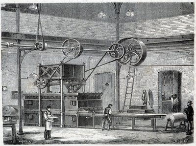 Apparat til vulkanisering af gummi med tør damp - i "" Industriens vidundere"" af Louis Figuier af Unknown artist