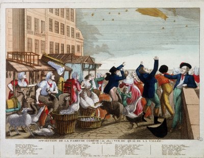 Fremkomsten af den berømte komet (1811) set fra Quai de la Vallee i Paris - song sur l