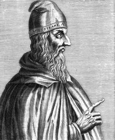 Aristoteles (384-322 f.Kr.) græsk filosof, fransk gravering af Unknown artist