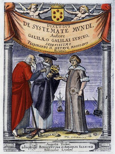 Aristoteles, Ptolemæus og Nicolas Copernicus (Nicolaus Copernicus af Unknown artist