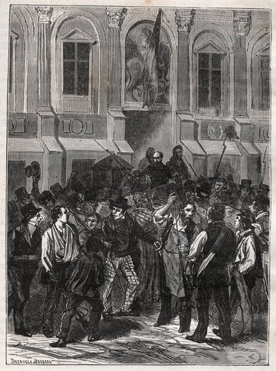 Armand Barbes, fransk revolutionær (1809-1870) før hans arrestation den 12. maj 1839 - Indgravering af 1882 i "Histoire de dix ans: 1830-1840"" Louis-Blanc (1811-1882) af Unknown artist