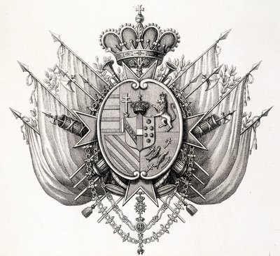 Arms of Tuscany, begyndelsen af det 19. århundrede. Leopold af Toscana. af Unknown artist