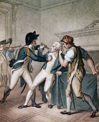 Anholdelse af Maximilien Robespierre, den 27/07/1794 - Anholdelsen af Robespierre - Robespierres anholdelse af Unknown artist