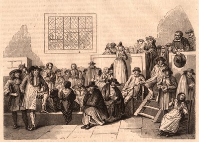 Forsamling af kvækere i det 18. århundrede i London, Storbritannien af Unknown