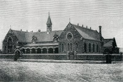 Australien: An Adelaide Public School, ca. 1885 (gravering) af Unknown artist