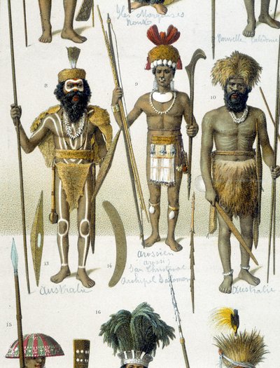 Australske oprindelige folk i statsdragt af Unknown artist