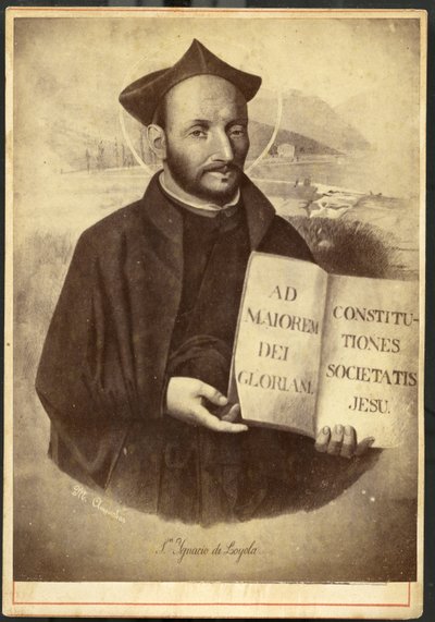 Azpeitia: Malet portræt af Sankt Ignatius af Loyola, grundlæggeren af Society of Jesus and the Jesuites af Unknown artist