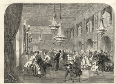 Baden Baden (Baden-Baden), Tyskland - Inde i samtalerummet - 1867 af Unknown artist