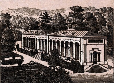 Baden Baden (Baden-Baden), Tyskland: udsigt over søjlegangen. i "Verden illustrerer 168 visninger"" Udateret (slutningen af 1800-tallet) af Unknown artist