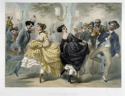 Bal på Closerie des Lilas, omkring 1860 af Unknown artist