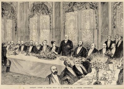 Banket tilbudt Victor Hugo den 25. februar af Unknown artist