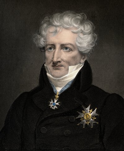 Baron Georges Cuvier (1764-1823) - stik - 1800-tallet af Unknown artist
