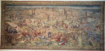 Slaget ved Pavia. Gobelin. 17. århundrede. Museum of Capodimonte, Napoli. af Unknown artist
