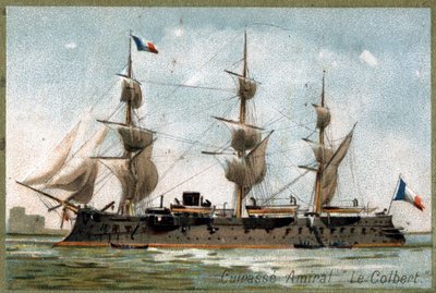 Slagskibsadmiral "" The Colbert "". 1800-tallets kromolitografi. af Unknown artist