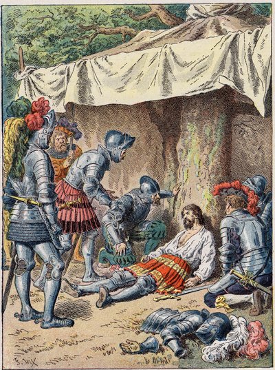 Bayards død i 1524. af Unknown artist