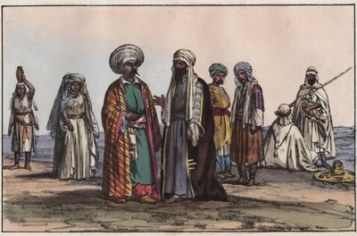 Beduiner - Beduiner - gravering fra "" Skikke og traditioner for alle folk i universet. Det vil sige historien om regeringen, lovene, militsen, om alle nationers religion fra de fjerneste tider til i dag "1856 af Unknown artist