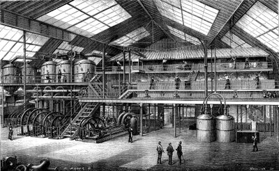 Zuckerrübenfabrik (Gravur) von Unknown Artist
