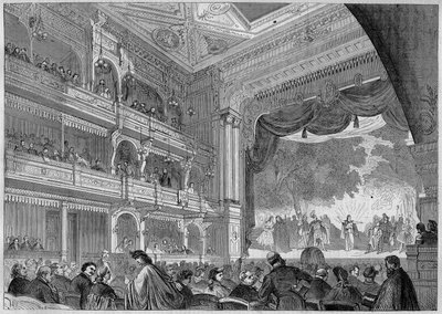 Berlin, udsigt til Wallner-teatrets nye sal ombygget i 1865. I “” L