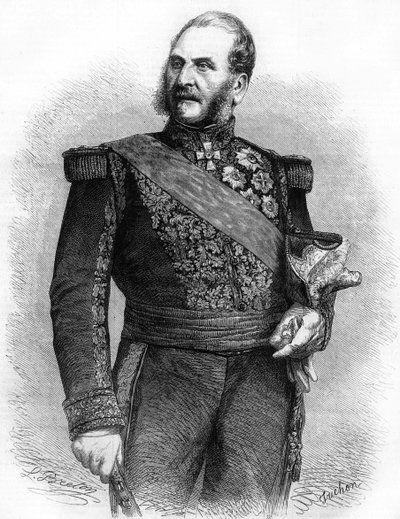 Bernard-Pierre Magnan. Marskal af Frankrig (1791 til 1865). stik fra 1865. af Unknown artist
