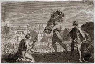 Bible of Royaumont, Det Gamle Testamente: Ruth følger sin svigermor Noemi (Naomi, Noemie) i Judas land og høster Boaz