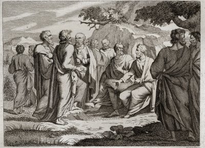 Bible of Royaumont, Det Gamle Testamente: De Tolv Små Profeter. De andre tolv profeter, normalt kaldet de små profeter, fordi de efterlod små skrifter. Illustration fra 1811. af Unknown artist