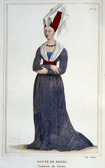 Bonne de Berry (1365-1435). Grevinde af Savoyen. af Unknown artist