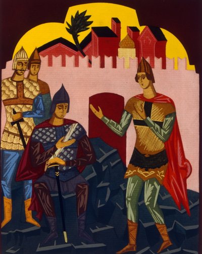 Boris Godunov, kostumedesign, til operaen af Modest Mussorgsky af Unknown Artist