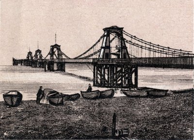 Brighton, England: udsigt over Chain Pier. i "" Verden illustrerer 168 visninger"" Udateret (slutningen af det 19. århundrede) af Unknown artist