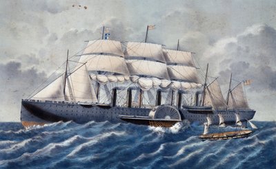 Britisk dampskib Great Eastern af Unknown artist