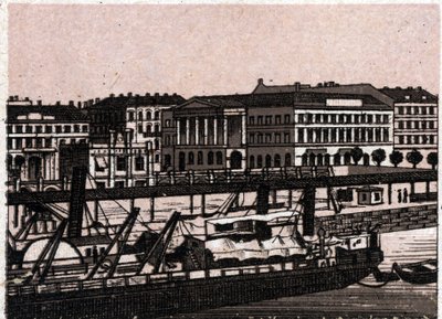 Budapest, Ungarn: udsigt over Donau-kajen. i "" Verden illustrerer 168 visninger"" Udateret (slutningen af 1800-tallet) af Unknown artist