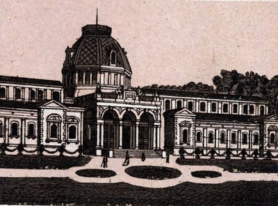 Budapest, Ungarn: udsigt over de termiske bade på Isle Margaret (Isle Margareth). i "" Verden illustrerer 168 visninger"" Udateret (slutningen af 1800-tallet) af Unknown artist