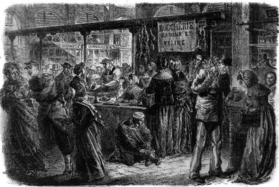 Slagterhund og kattedyr i Paris i 1870 af Unknown artist