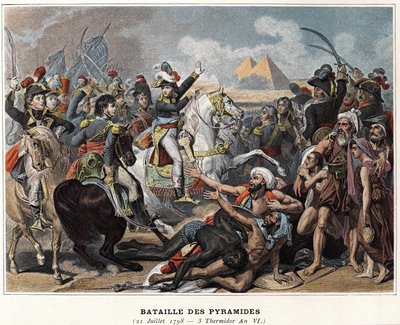 Kampagne (Ekspedition) af Egypten (1798-1801): Slaget ved pyramiderne, 21. juli af Unknown artist