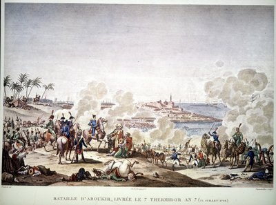 Kampagne (Ekspedition) af Egypten (1798-1801), Napoleon i Egypten: Slaget ved Aboukir, 25. juli af Unknown artist