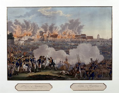 Erobringen af Regensburg, Napoleonskrigen, 23. april af Unknown artist