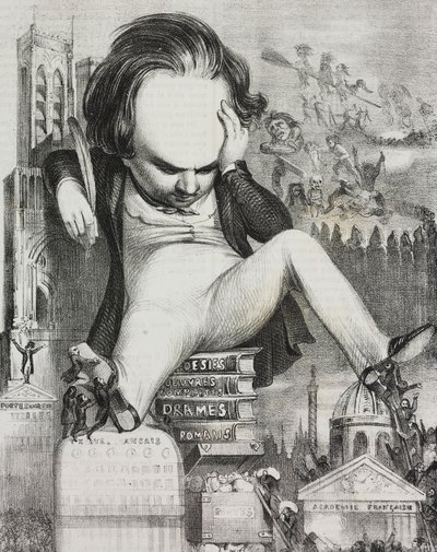 Karikatur af Victor Hugo (1802-1885) af Unknown artist