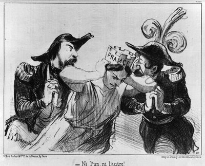 Tegneserie om kampagnen for det første præsidentvalg i december 1848. af Unknown artist