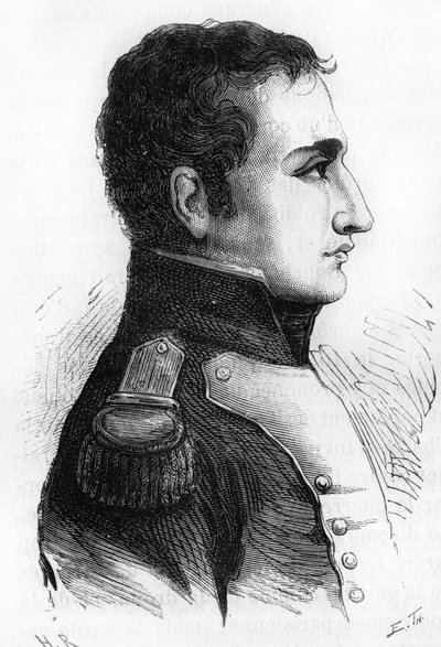 Charles Angelique François Huchet de La Bedoyère. (1786-1815).Napoleons marskal, Aide-de-camp, Peer af Frankrig. af Unknown artist
