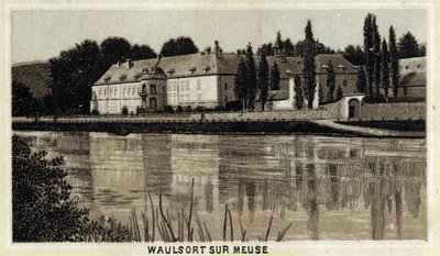 Chateau de Waulsort sur Meuse, Vallonien, Belgien. af Unknown artist