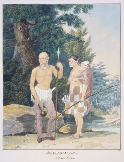 Chef for Pal-lo-to-path eller Flathead-indianerne, ca. 1843-50 (akvarel) af Unknown artist