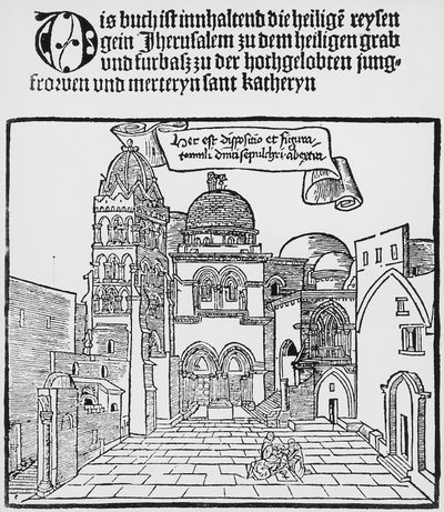 Den Hellige Gravs Kirke i Jerusalem af Unknown artist