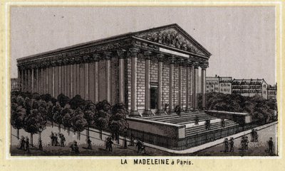 Madeleine-kirken i Paris. af Unknown artist