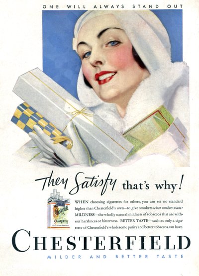 Cigaret Chesterfield af Unknown Artist