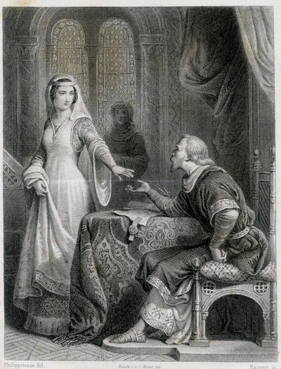 Clarisse de Somerghem. Gravering 1800-tallet. af Unknown artist
