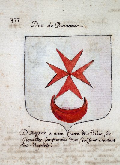 Hertugen af Pannoniens våbenskjold - sd 1800-tallet af Unknown artist