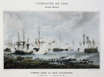 Kamp i Algeciras-bugten af Unknown artist