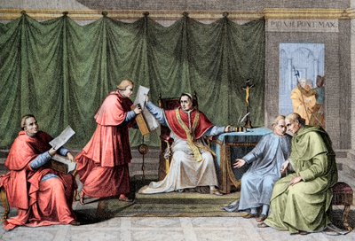 Konkordatet af 1801 - Underskrift af konkordatet mellem Frankrig og den hellige belejring (Saint Siege), af pave Pius VII (Pius) (1742-1823), 15. august af Unknown artist