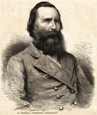 Konfødererede general James Longstreet (1821 - 1904). af Unknown artist