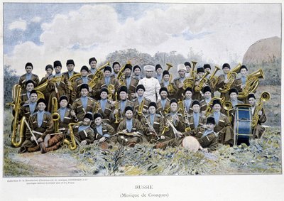 Kosakmusikband i Rusland i det 19. århundrede. af Unknown artist